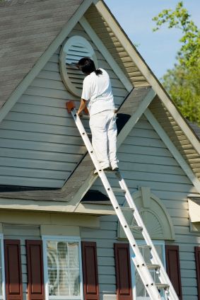 Exterior Painting being performed by an experienced Chris' Painting and Remodeling painter.